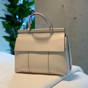 NWT Tory Burch Ivory Block-T Satchel